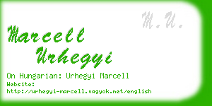 marcell urhegyi business card